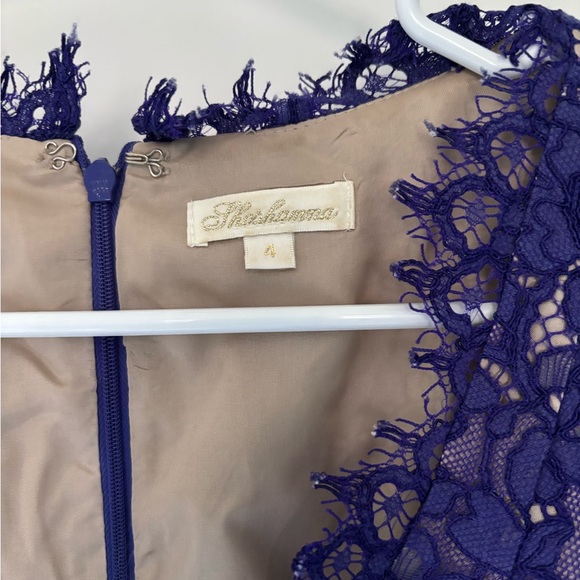Shoshanna Lace Sierra Purple Dress Size 4 - Picture 3 of 6